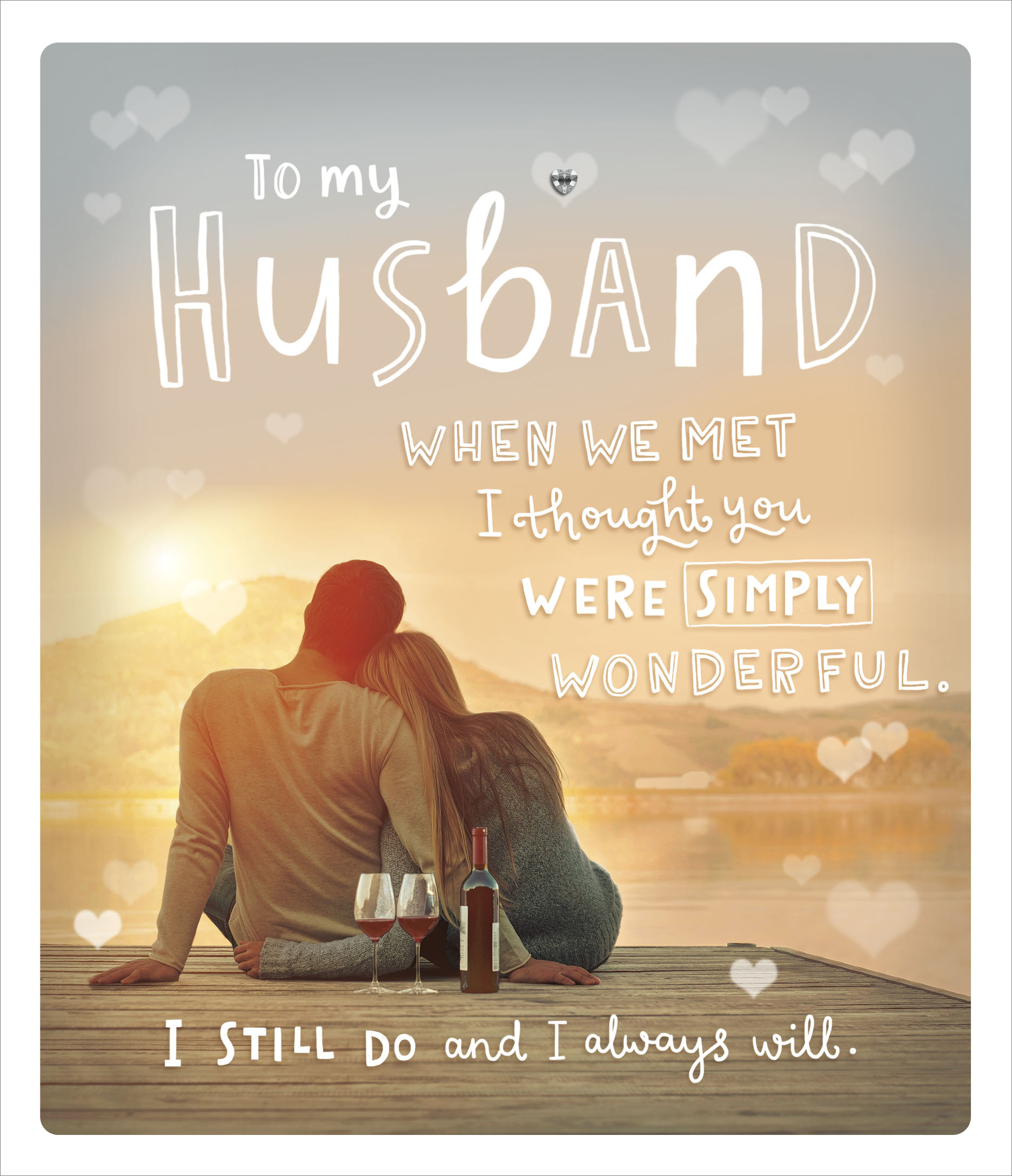 To My Husband Embellished Valentine's Day Greeting Card | Cards