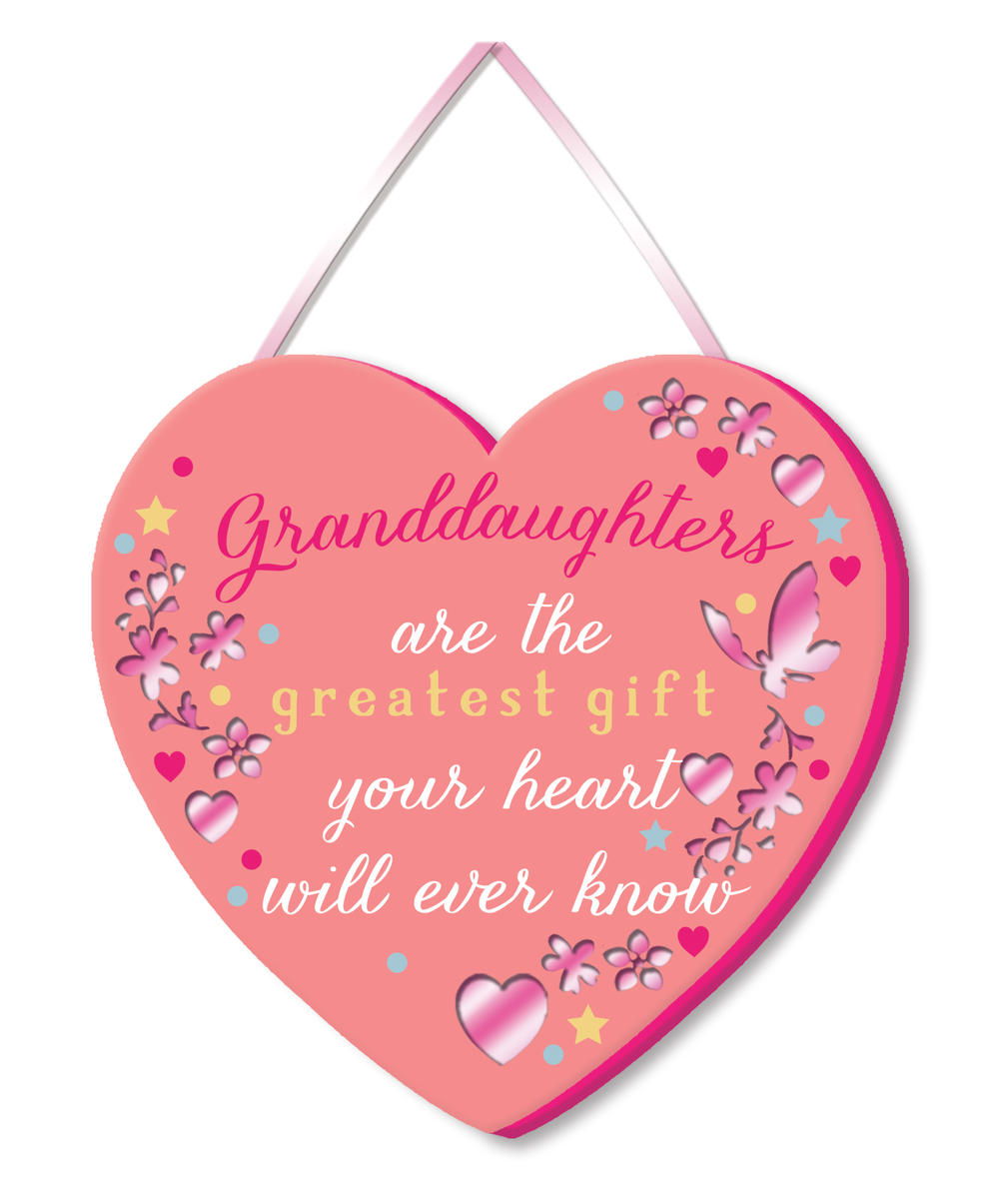 Granddaughter Greatest Gift Hanging Plaque With Ribbon Gifts