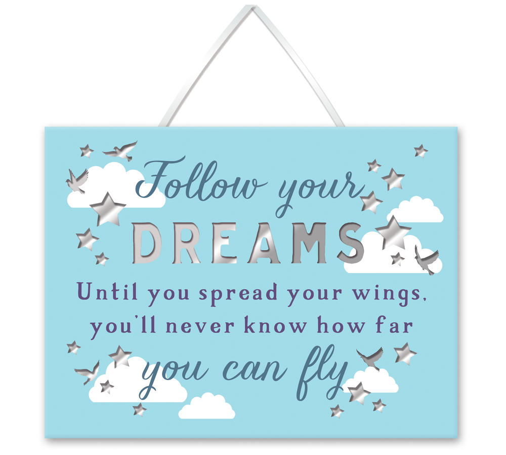 Follow Your Dreams Hanging Plaque With Ribbon Gifts