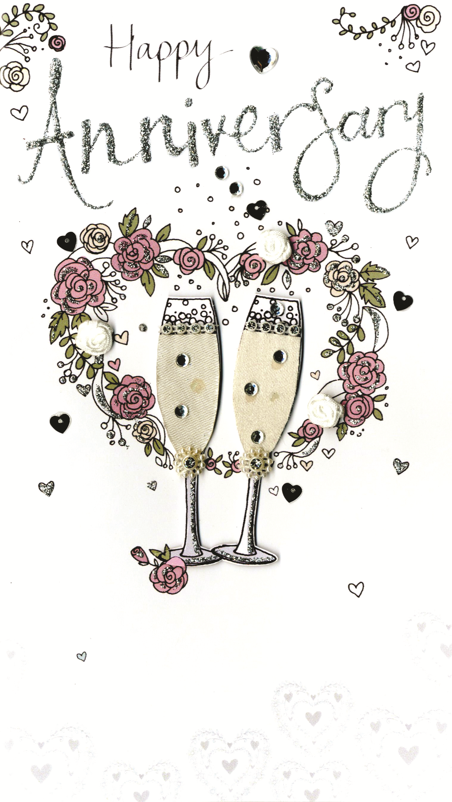 Cheers Champagne 10th Wedding Anniversary Card Valentines Day Home