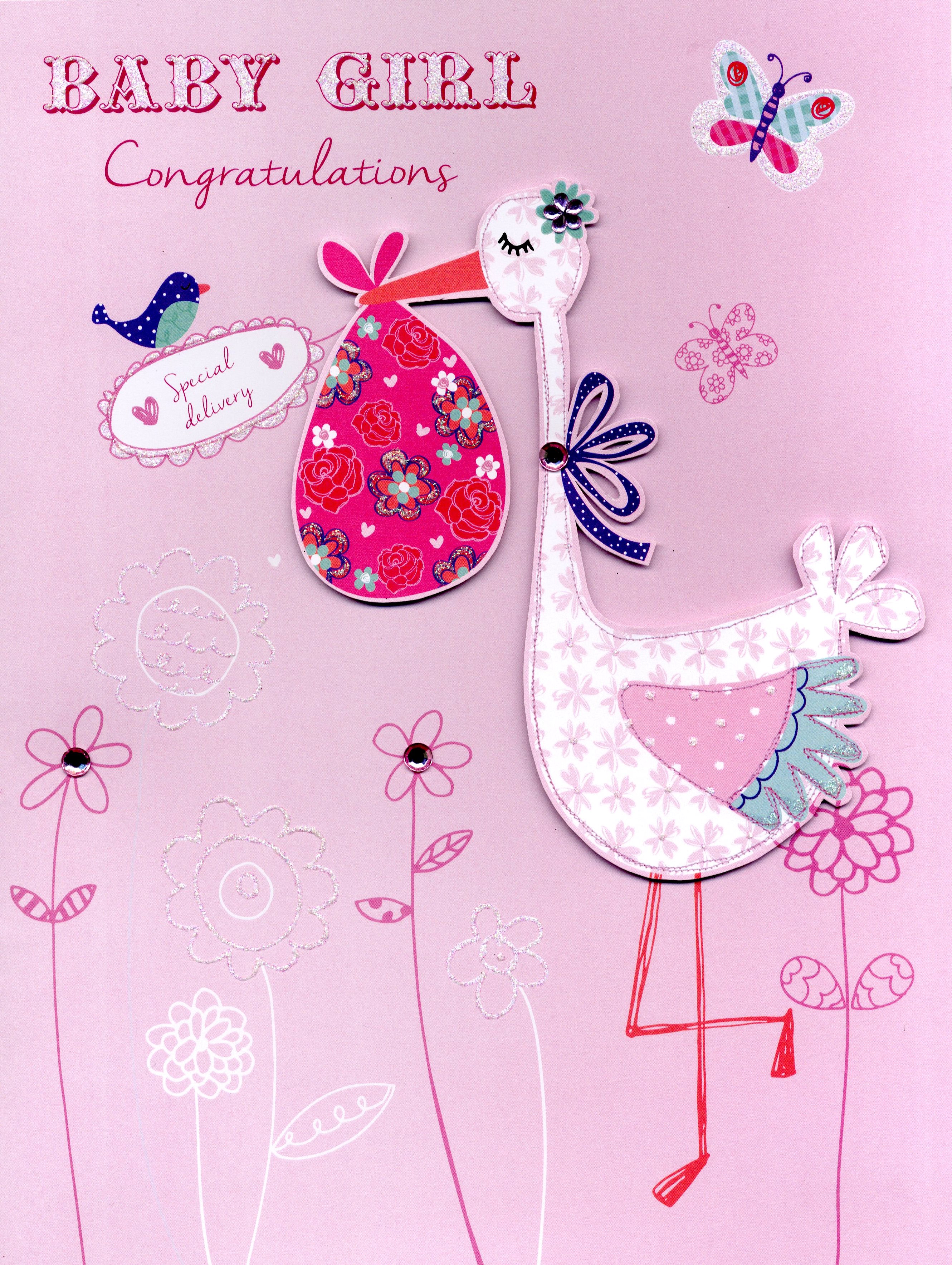 baby girl congratulations gigantic greeting card congratulations on your new baby girl