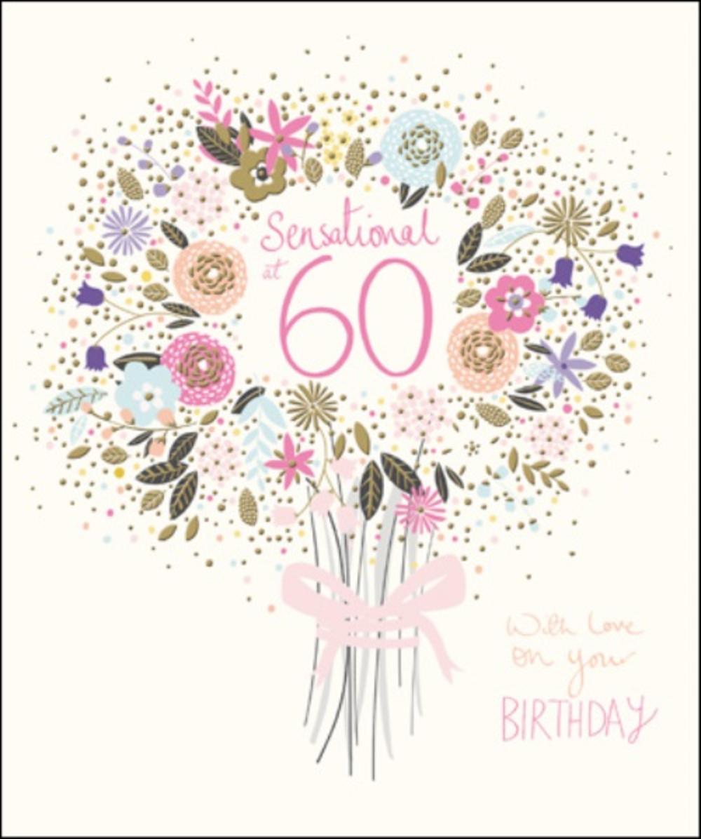 60th Birthday Card For Dad - With Envelope & Badge - Happy Birthday Sixty - BGC 9x6