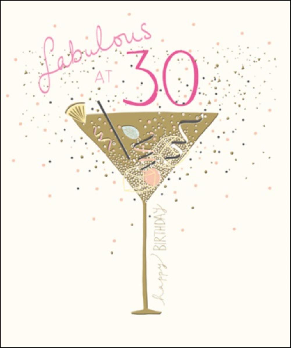 Pretty Happy 30th Birthday Greeting Card | Cards