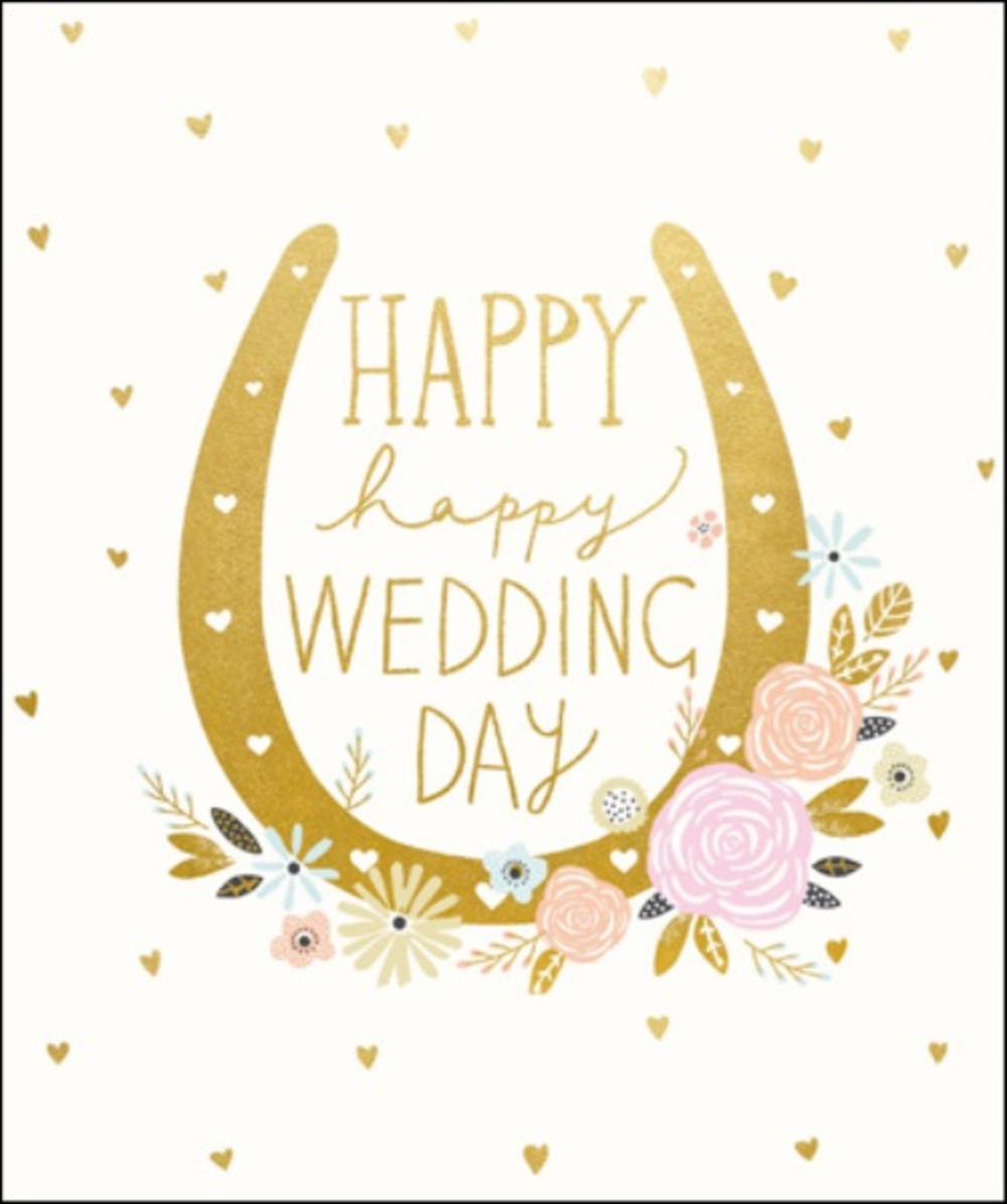 Happy Happy Wedding Day Greeting Card Cards