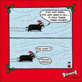 Christmas Leftovers Funny Off The Leash Cartoon Dog Humour Christmas Card