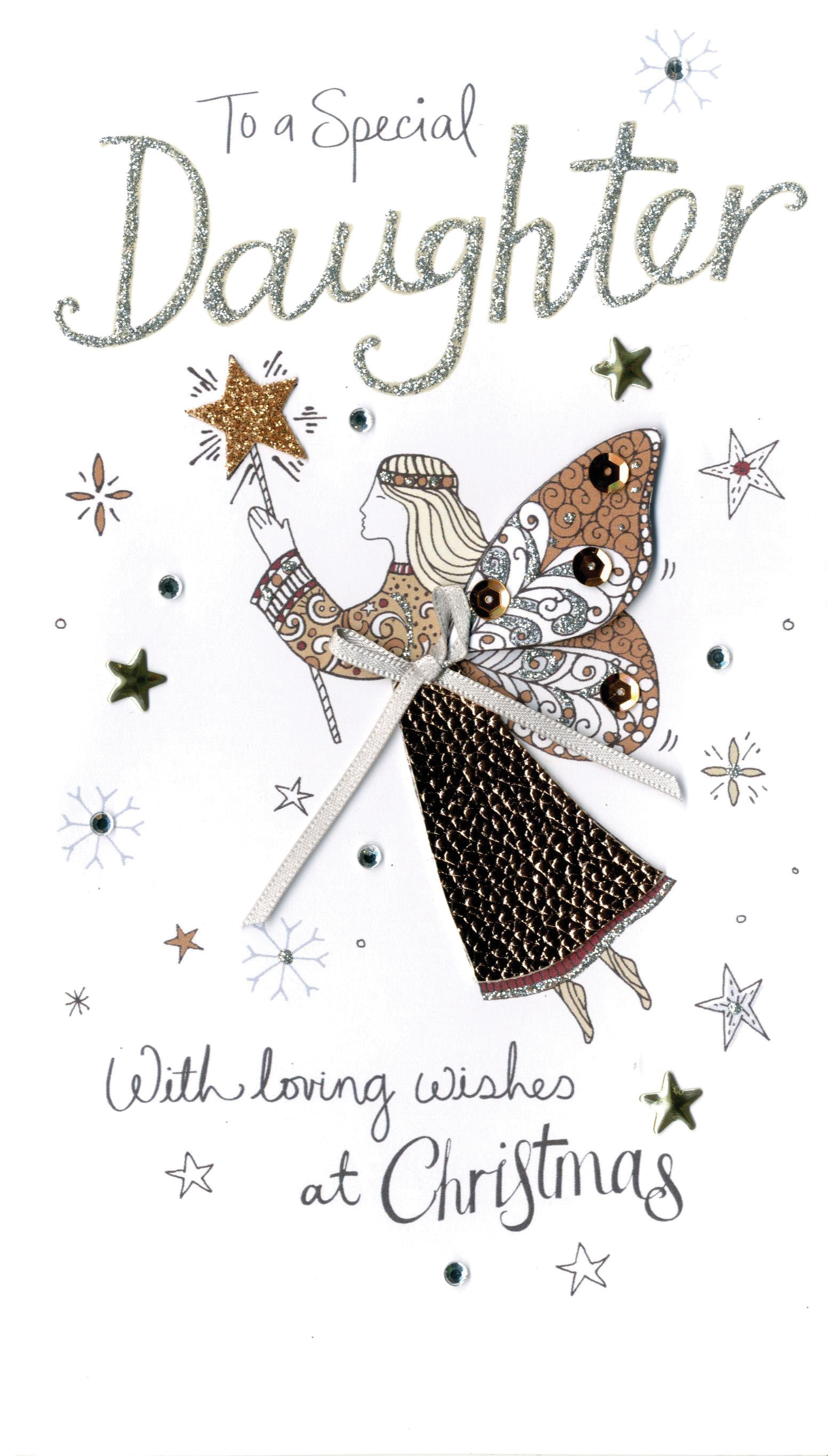 Daughter Embellished Christmas Card  Cards