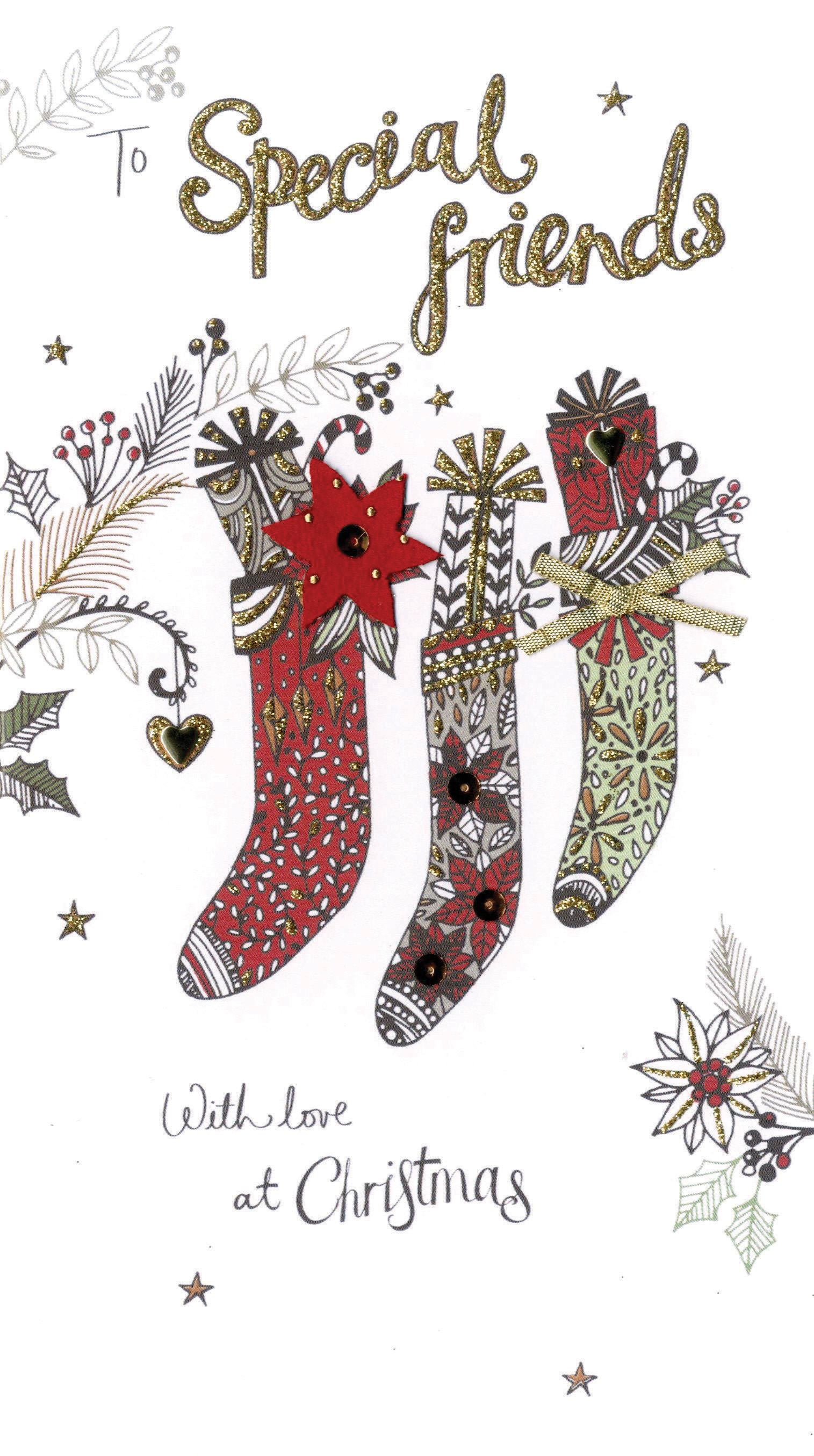 Special Friends Embellished Christmas Card  Cards