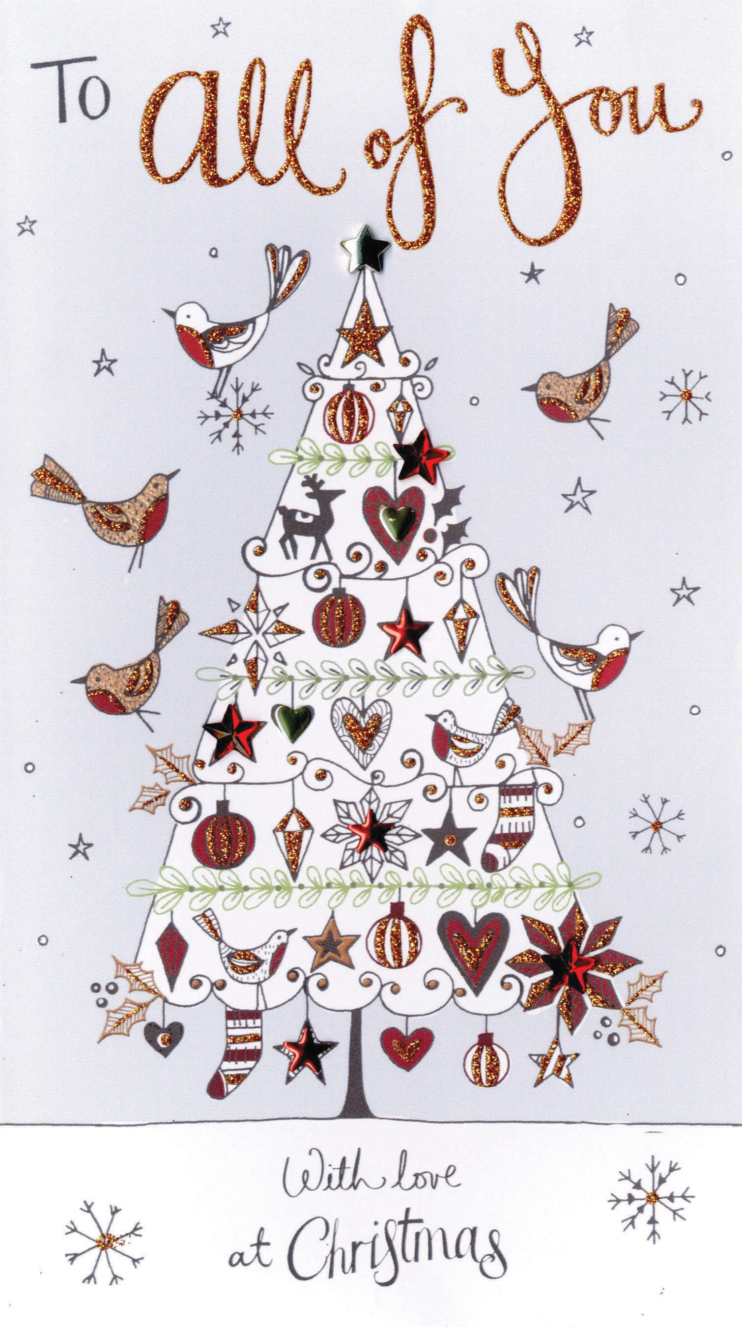 To All Of You Embellished Christmas Card  Cards