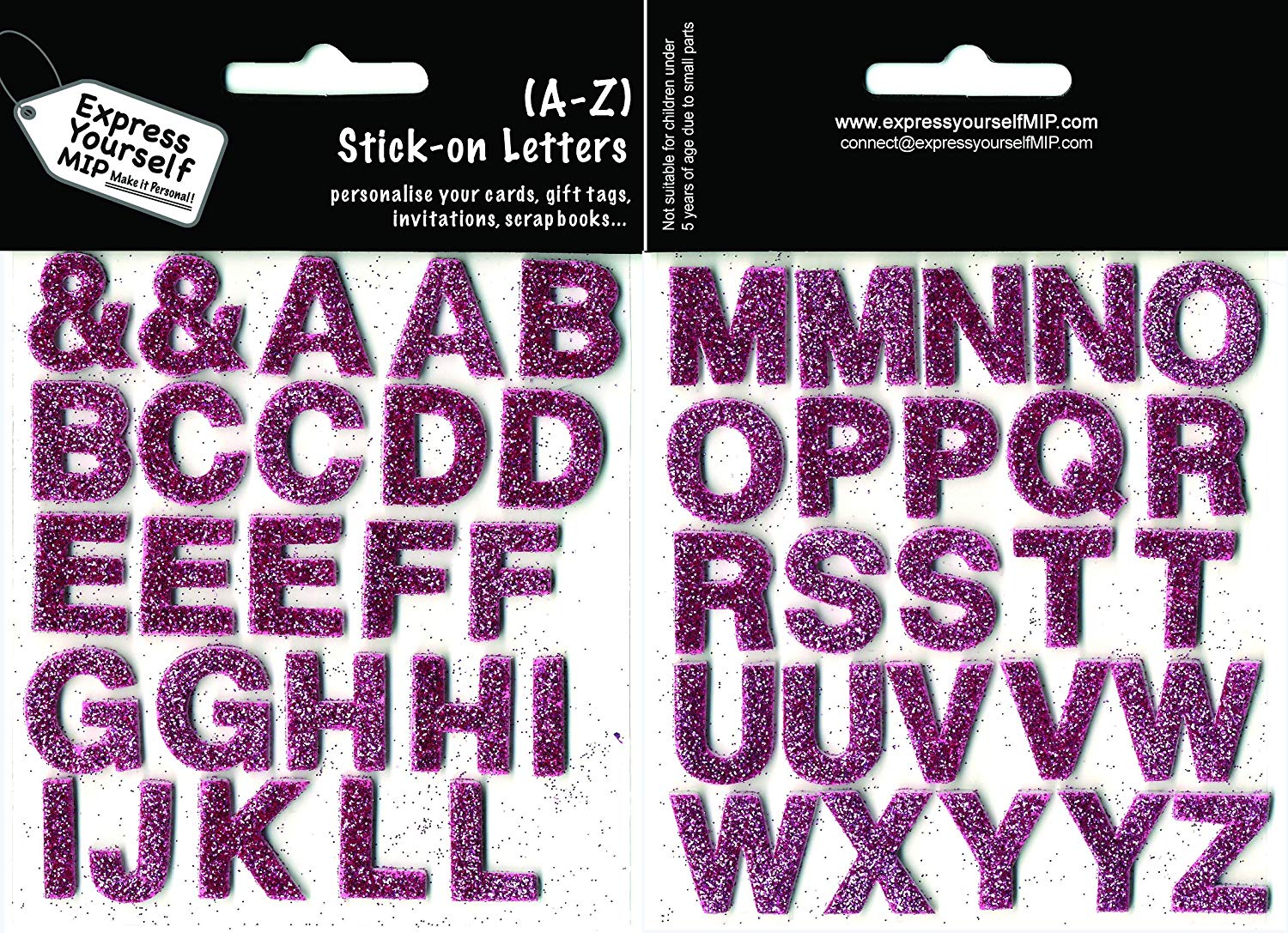 A-Z Stickers Upper Case Letters Stick-On DIY Card Toppers Personalise Cards
