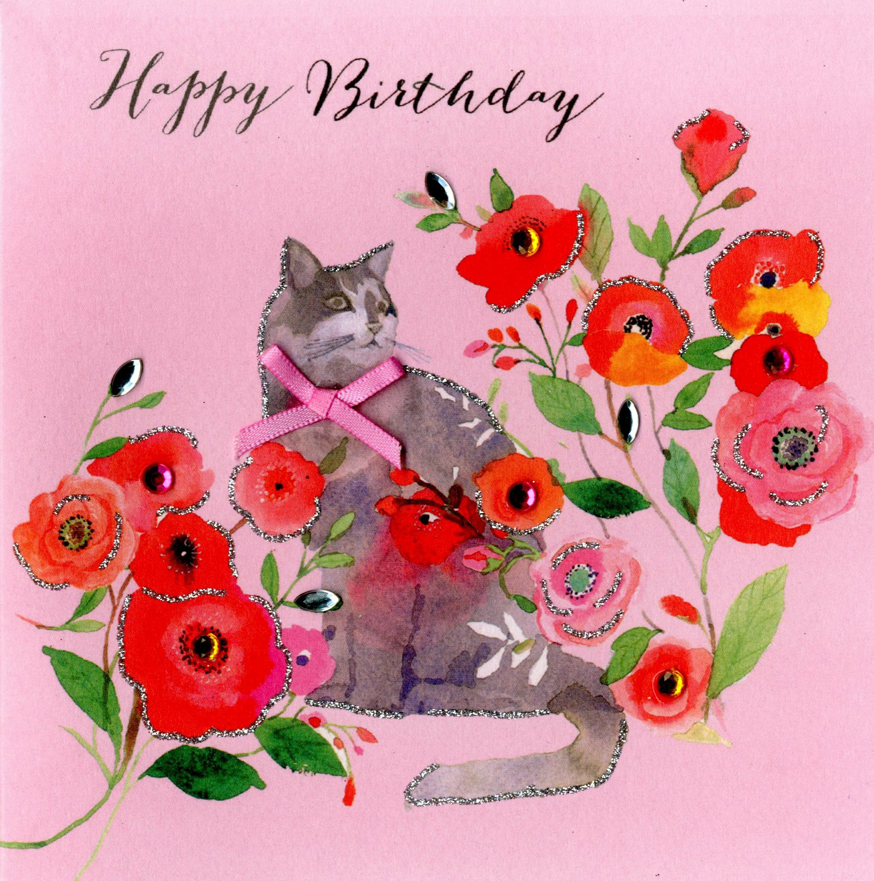 Cats Protection Greeting card Poppies charity item