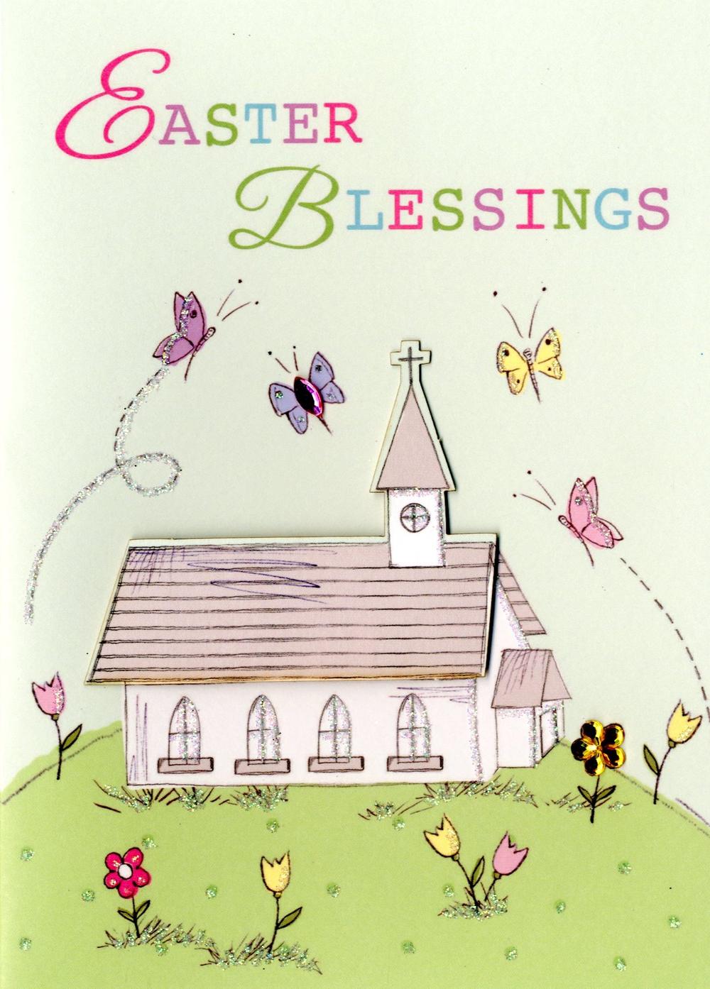 Easter Blessings Greeting Card Embellished Hand-Finished ...