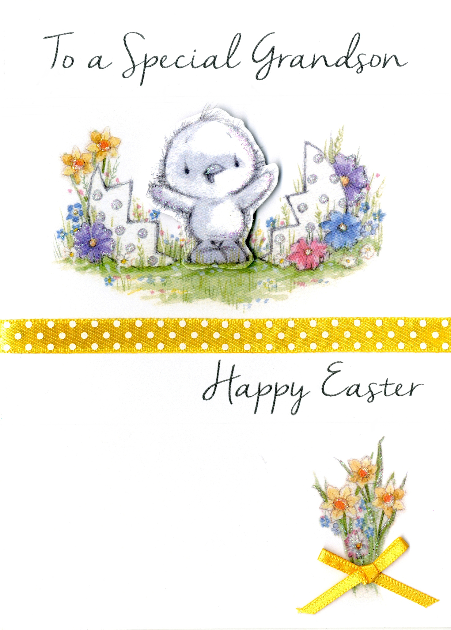 Grandson Easter Greeting Card Embellished HandFinished Card Cards