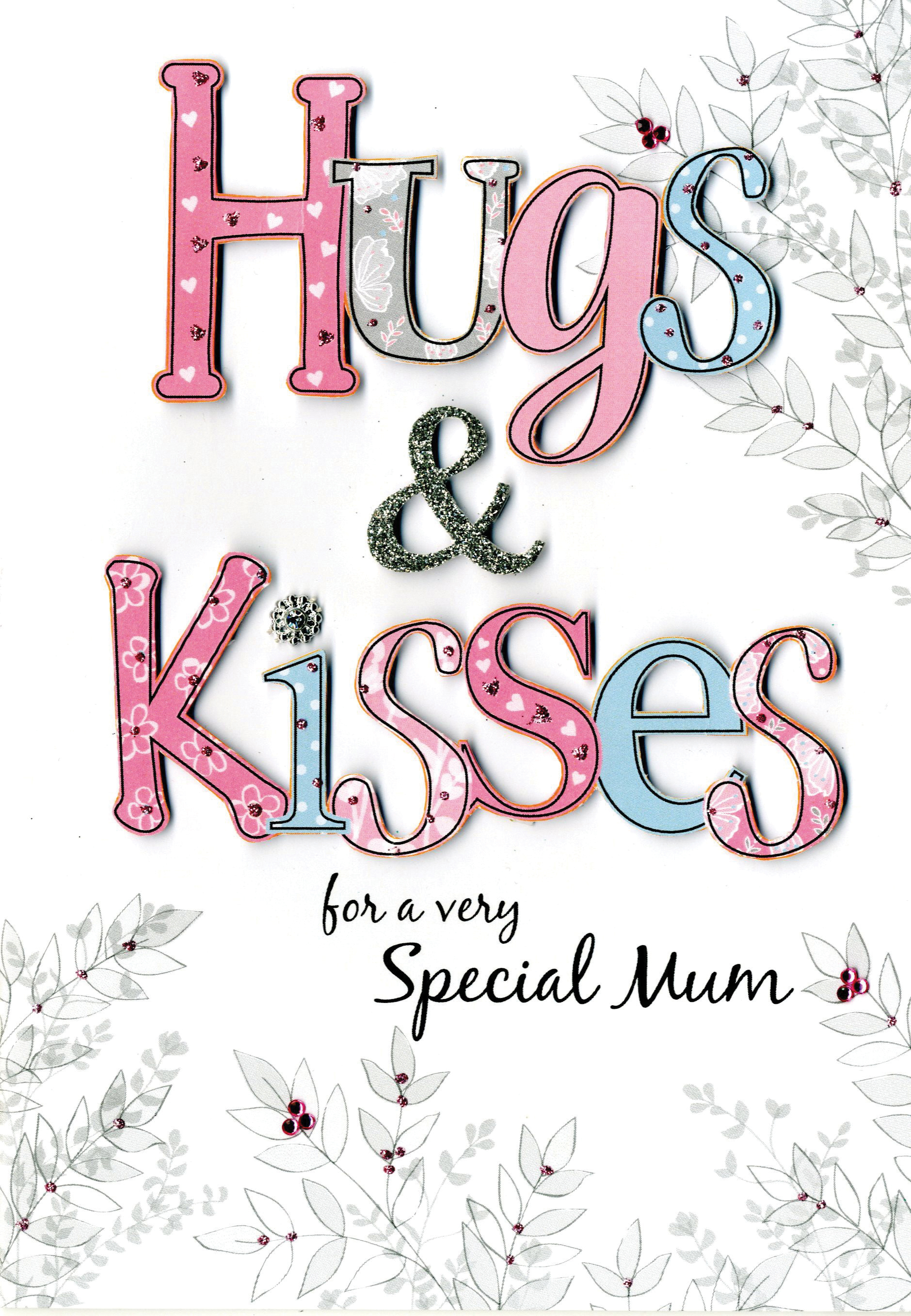 Mothers Day Card Hugs And Kisses Special Mum Cards