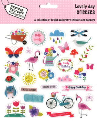 lovely day birthday stickers stick on diy card toppers card toppers