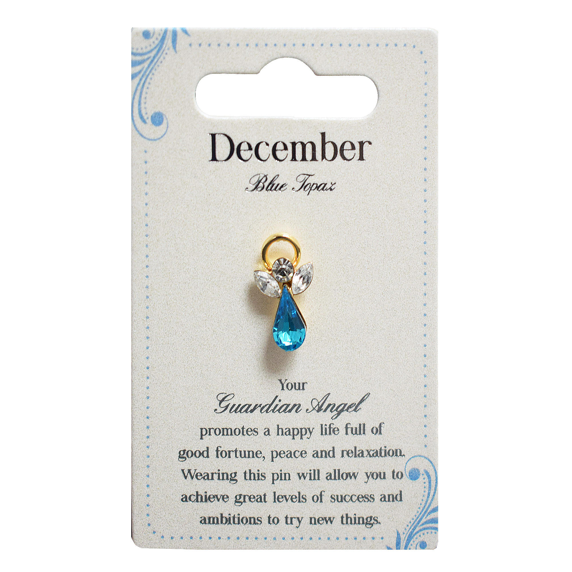 Guardian Angel December Birthstone Angel Pin With Gem Stone Gifts