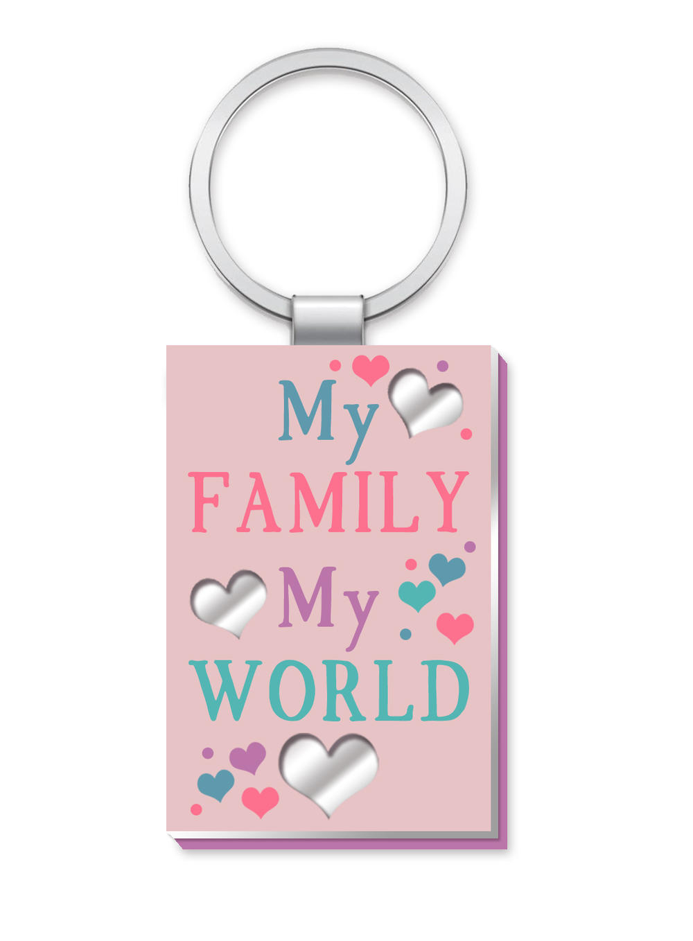 My Family Is My World My Family My World More Than Words Mirror Keyring | Gifts