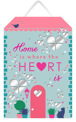 Home Is Where The Heart Is Hanging Plaque With Ribbon Gifts