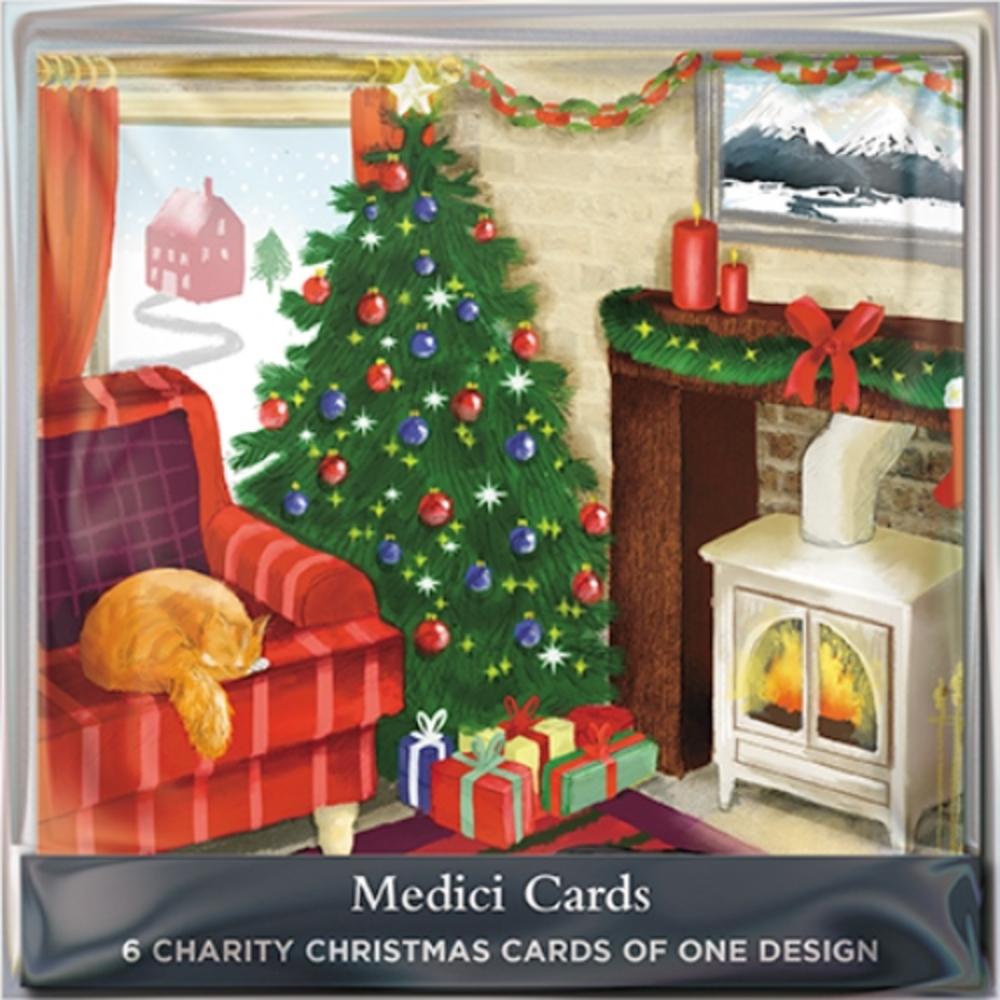 Pack of 6 Christmas At Home Charity Christmas Cards Supports Multiple
