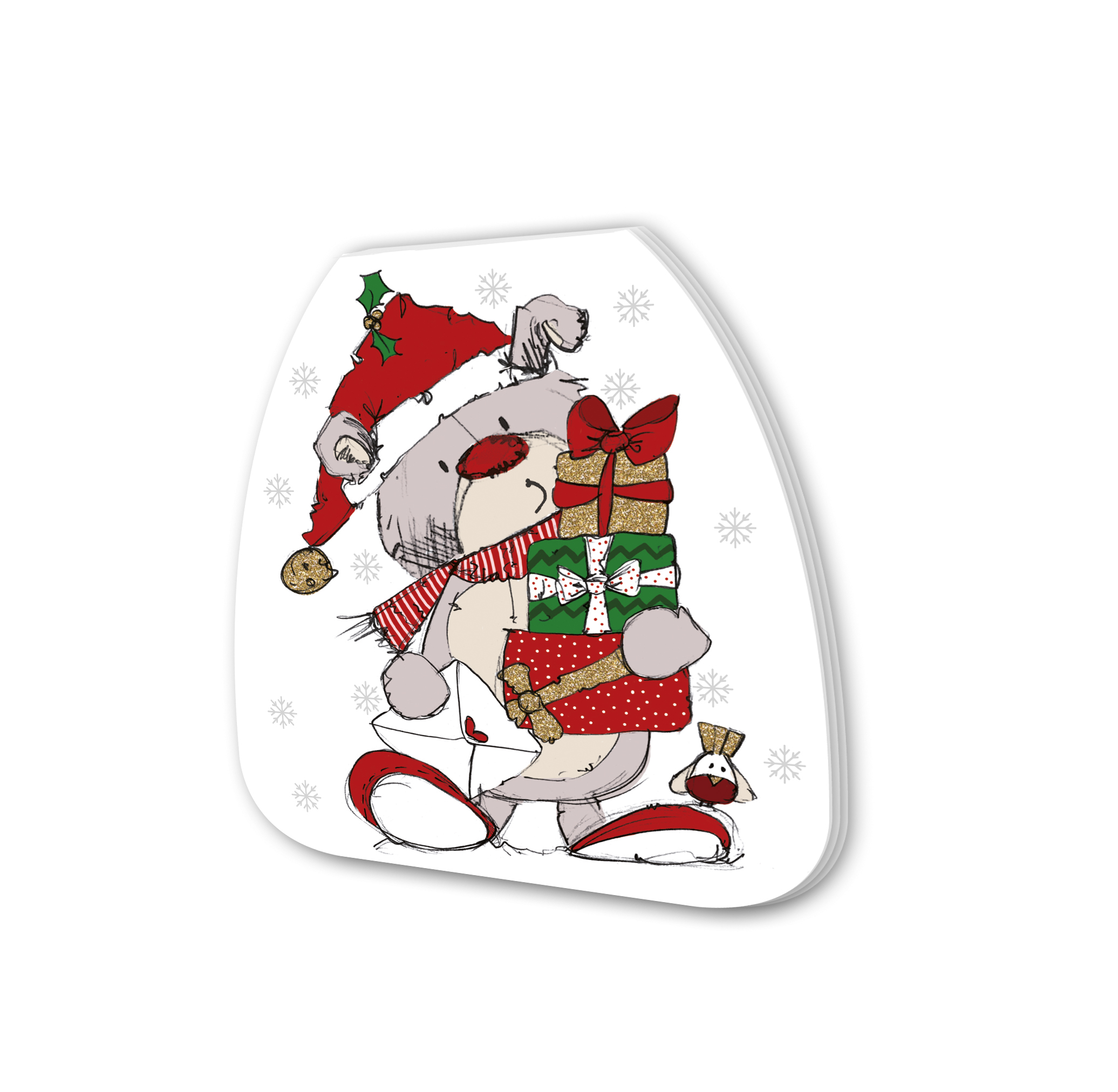 Llama Festive Shaped Christmas Notepad Stocking Filler Gift Idea