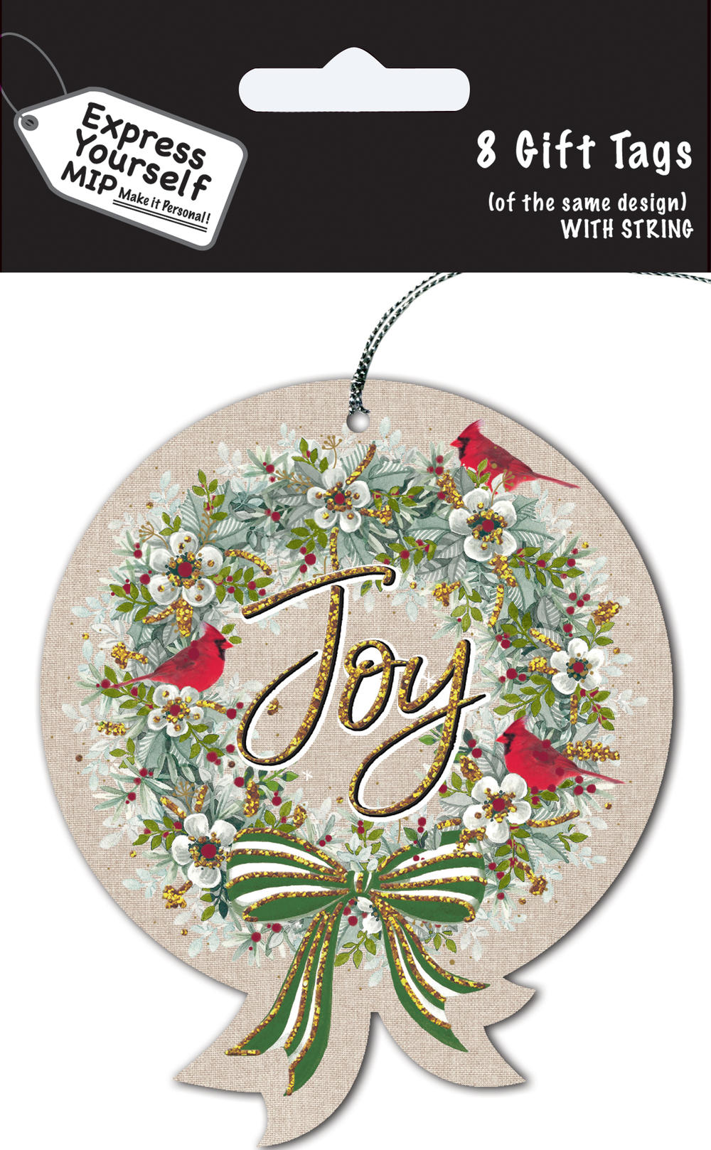 Joy Bauble Christmas Gift Tags Pack Of 16 Self Adhesive Tags For Her