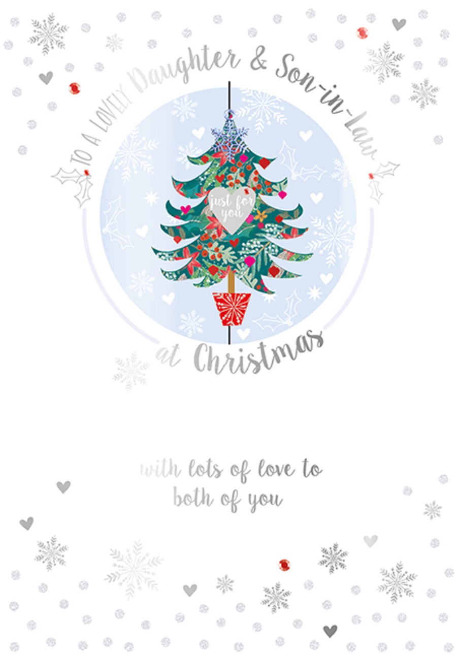 Daughter &amp; Son-In-Law Embellished Christmas Greeting Card | Cards