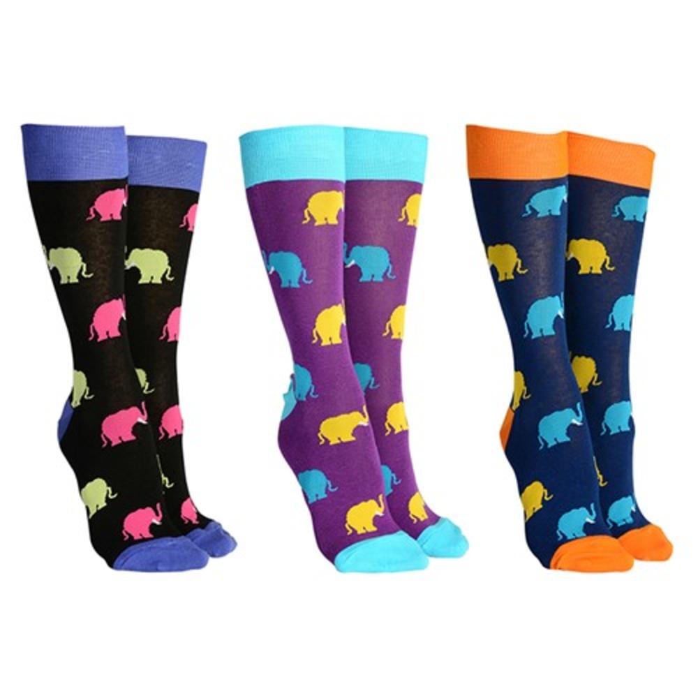 Sock Society Elephant Socks 3 Pairs Patterned Socks | Gifts