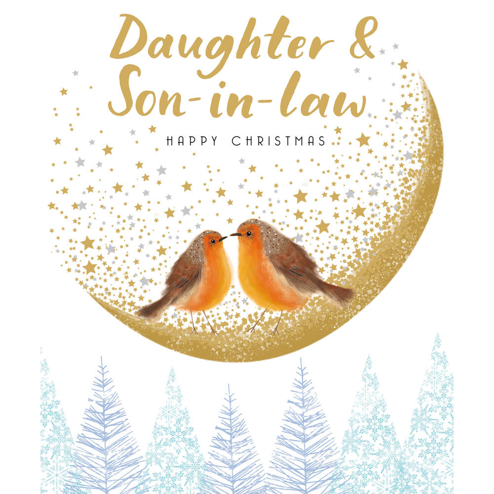 daughter-son-in-law-gold-glittered-christmas-card-cards