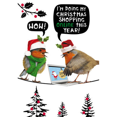 Christmas Shopping Online Funny Crackerjack Christmas Card Animal Humour Cards