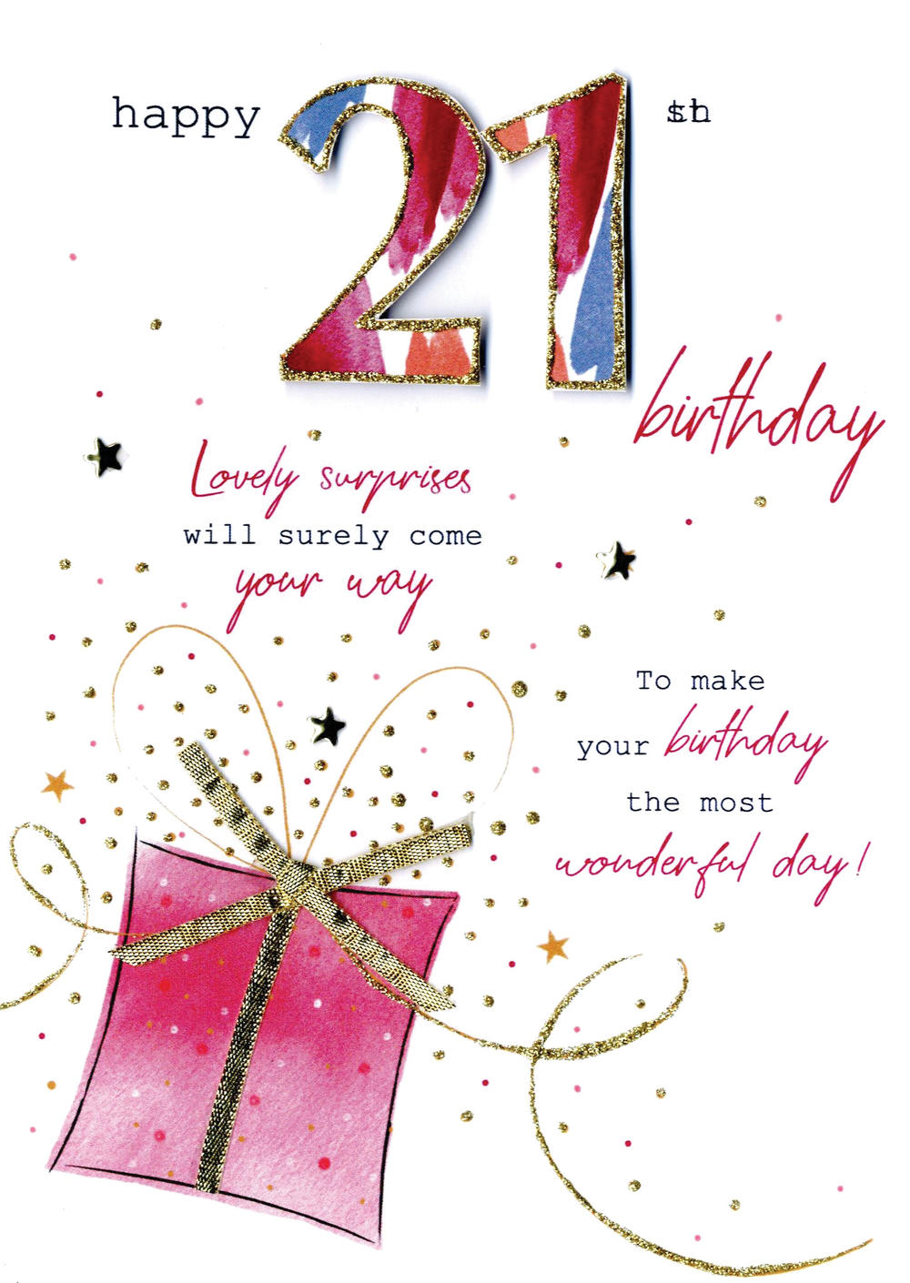 Female Happy 21st Birthday Greeting Card | Cards