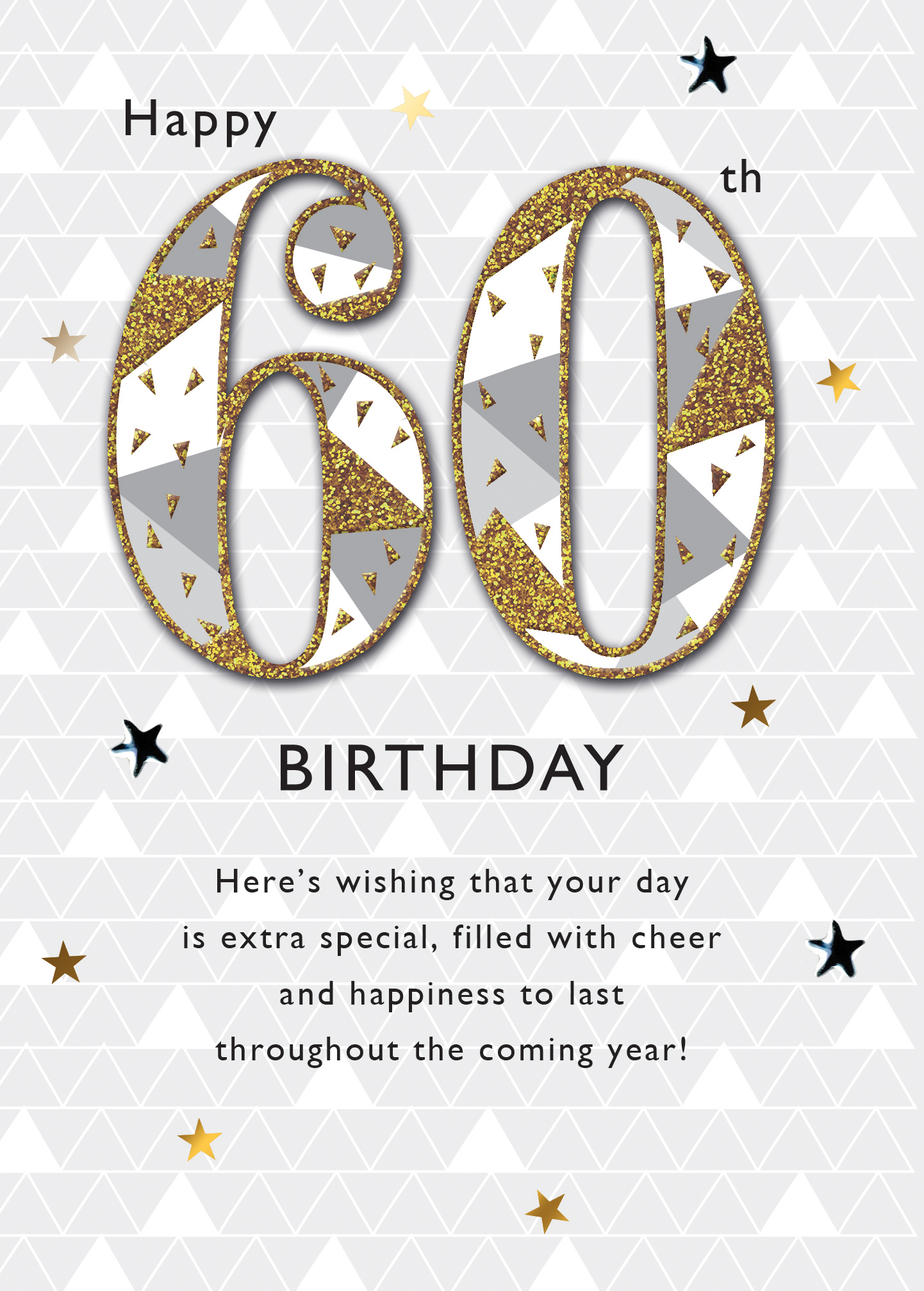 60th Birthday Card Template Free