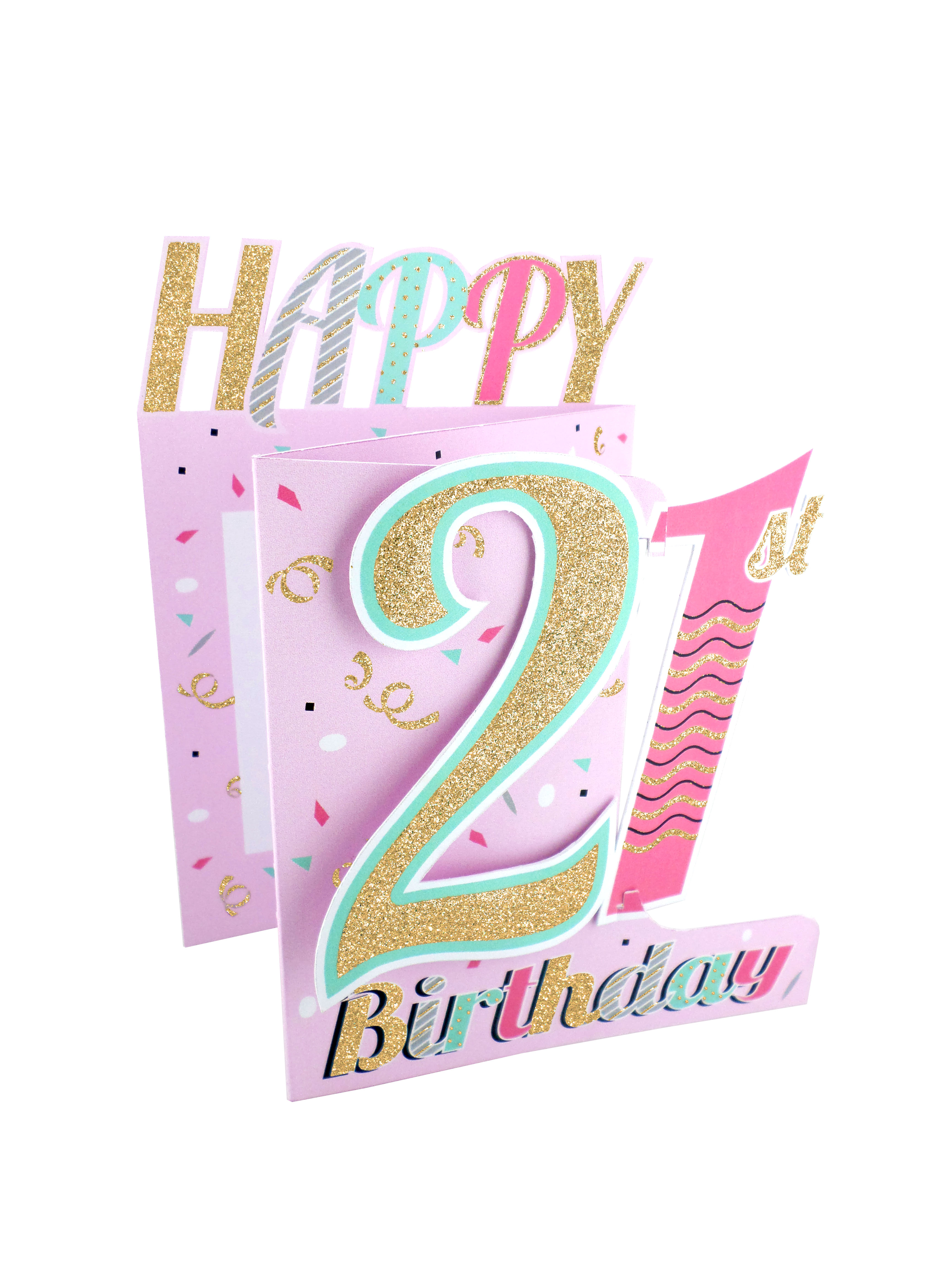 Download 21st Birthday Female 3D Cutting Edge Birthday Card | Cards