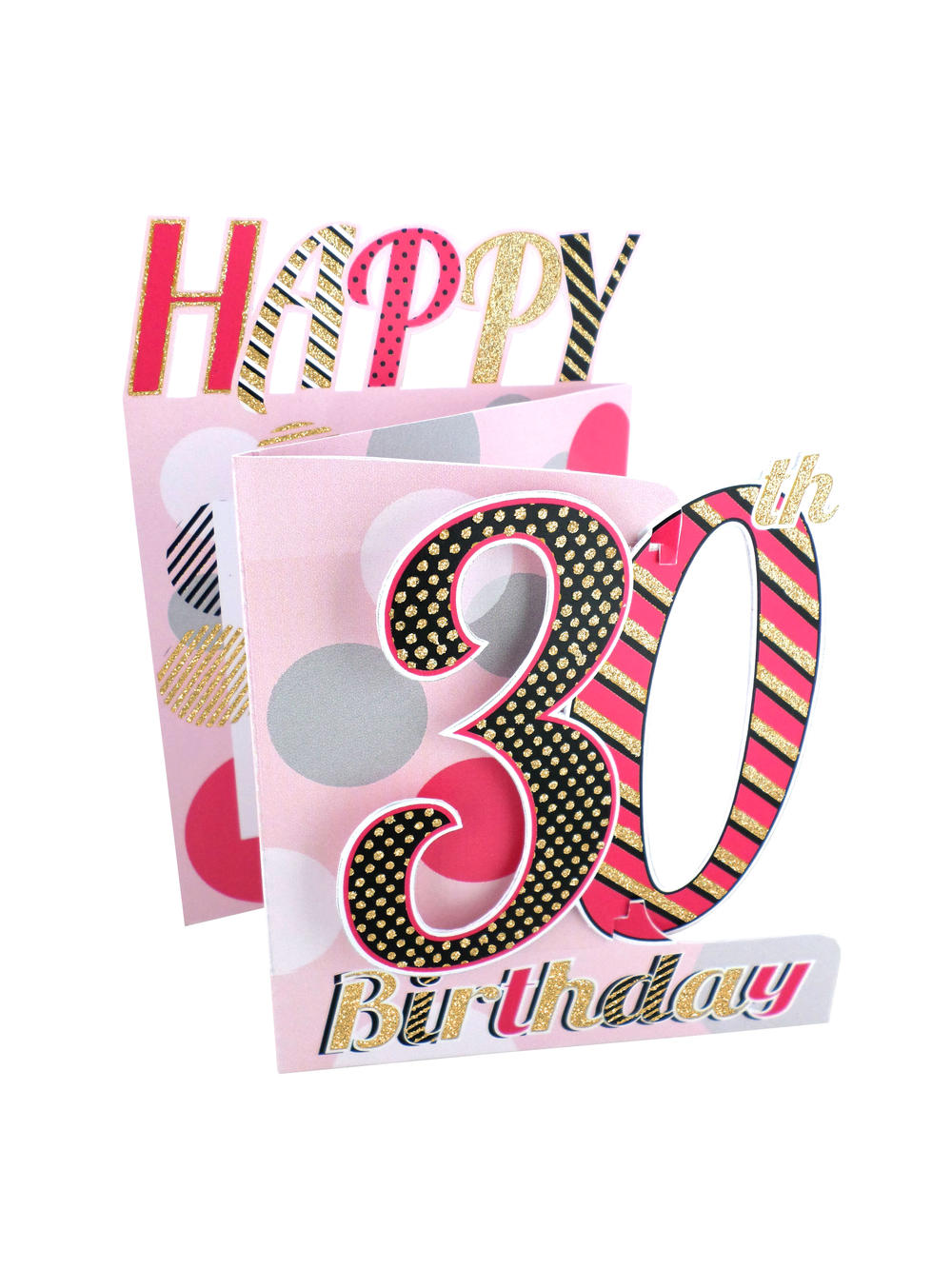 30th Birthday Female 3D Cutting Edge Birthday Card | Cards