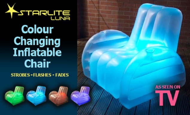 The Starlite Lunar Colour Changing Inflatable Chair