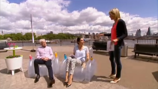 Philip Schofield Sitting in the Starlite Luna Chair on ITV This Morning