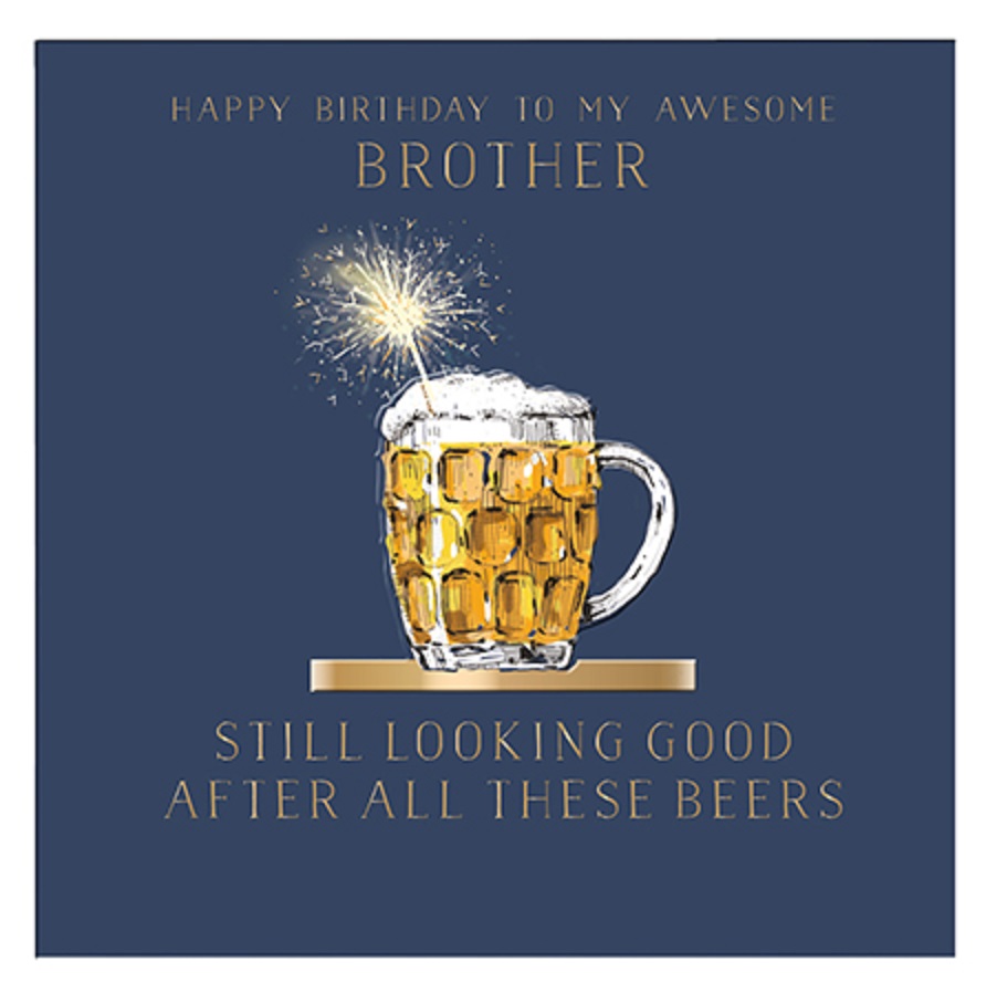 Awesome Brother Birthday Greeting Card By The Curious Inksmith Cards