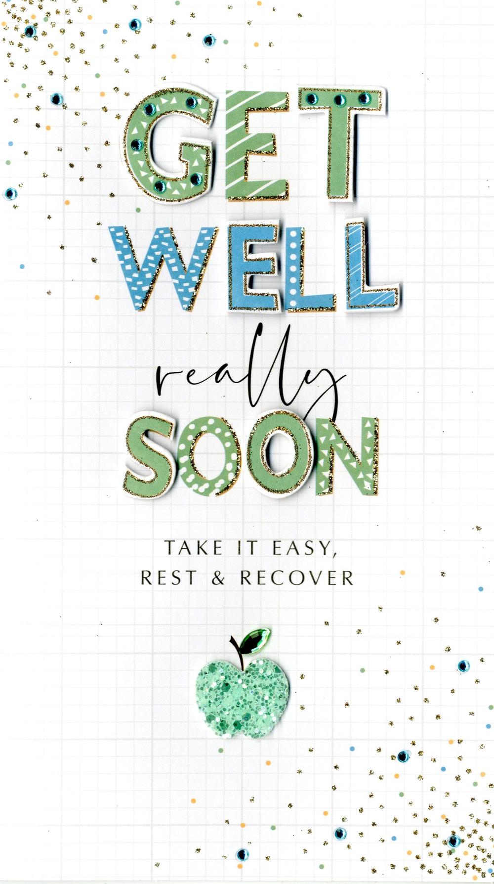 Get Well Greeting Card HandFinished Cards