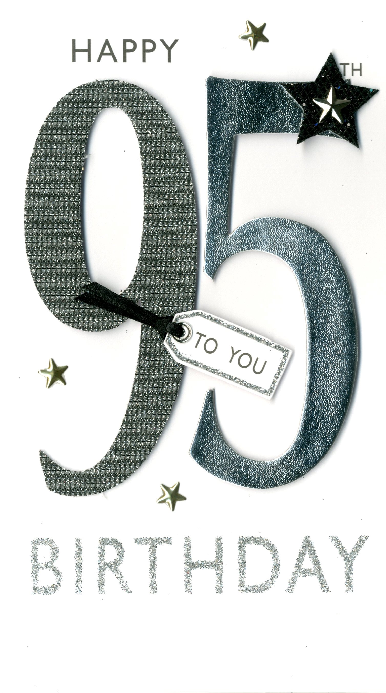 95th Birthday Greeting Card Hand Finished Cards