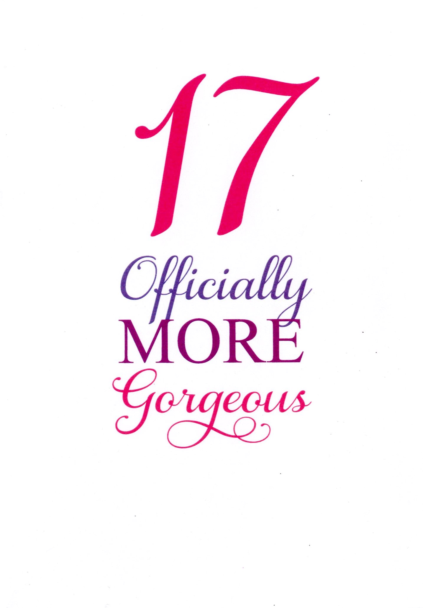 Girls 17th Birthday Greeting Card Cards