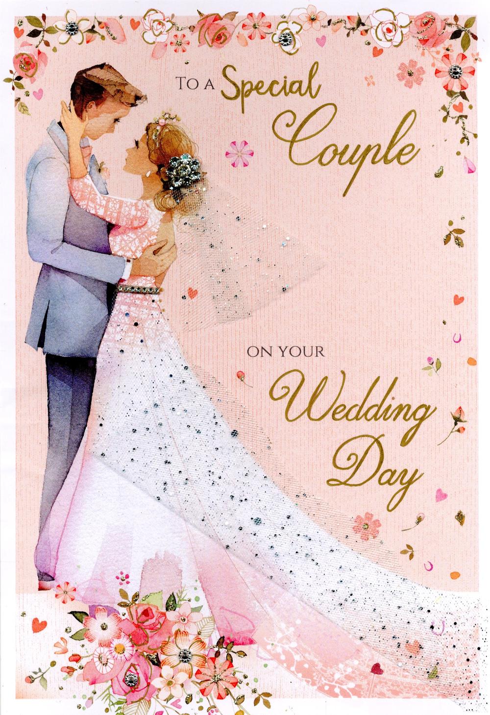 Magnifique A Special Couple On Your Wedding Day Greeting Card Cards