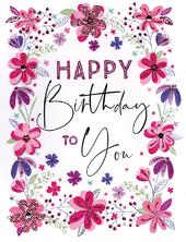 Happy Birthday Flowers Gigantic Greeting Card A4 Sized Cards | Cards