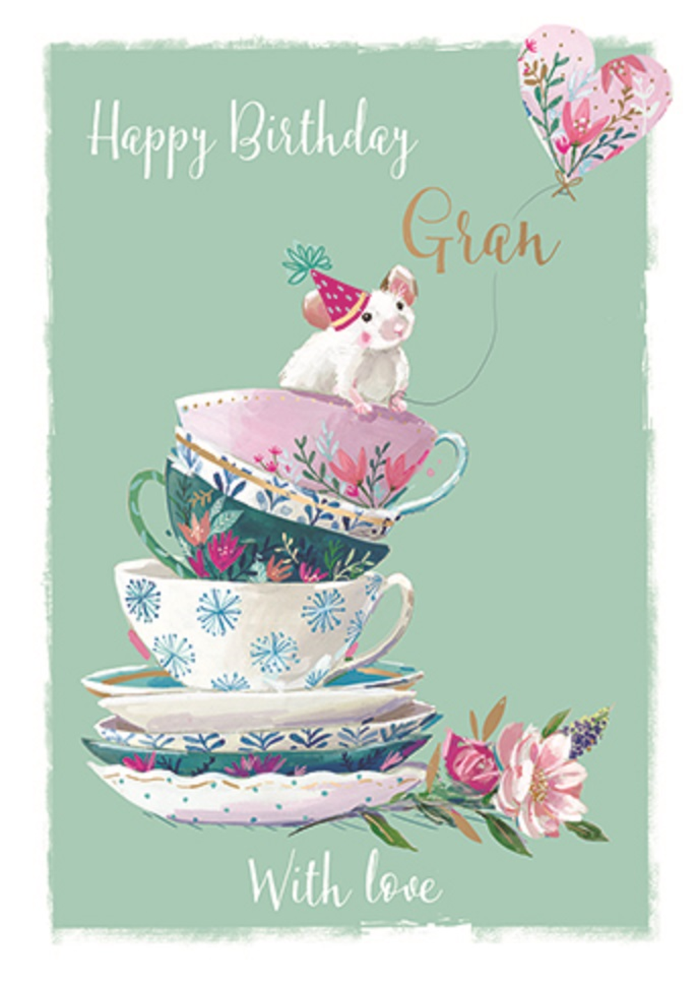 Gran Teacup Birthday Greeting Card Cards