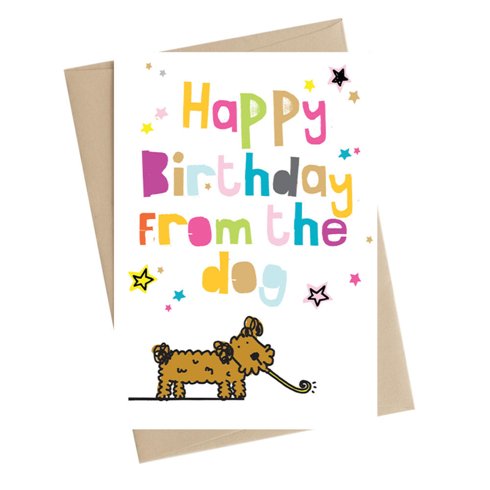 Happy Birthday From The Dog Greeting Card Cards