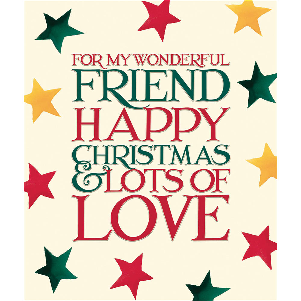 For My Wonderful Friend Emma Bridgewater Christmas Greeting Card Cards