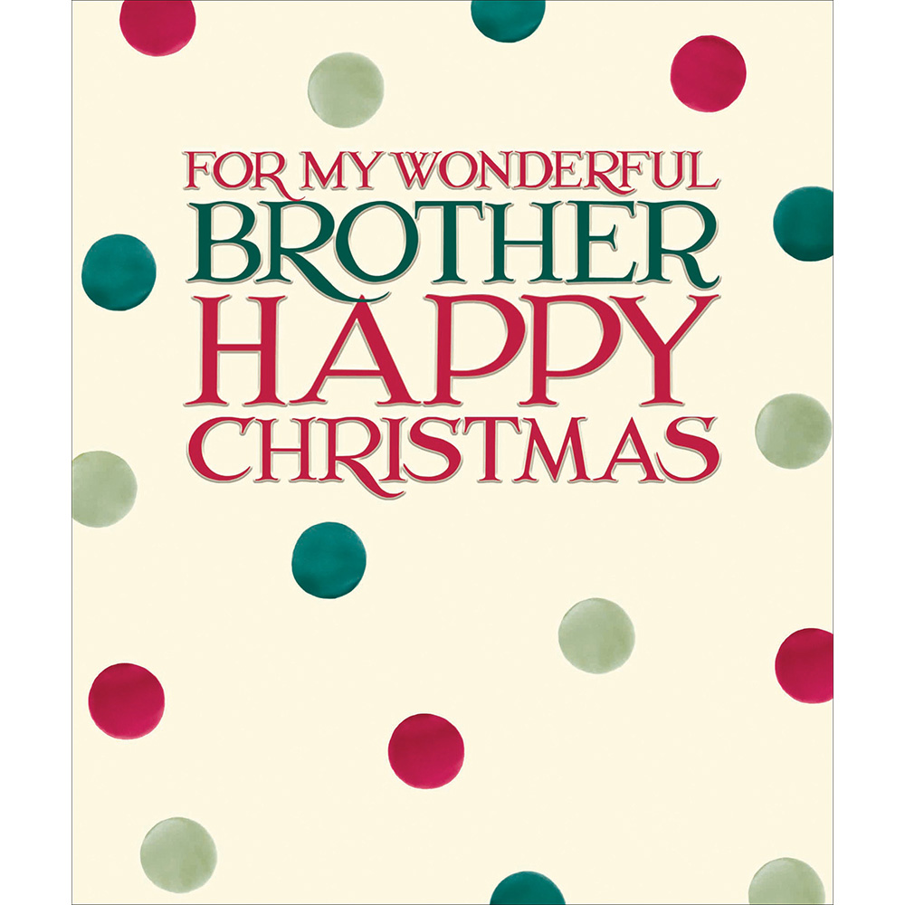 For My Wonderful Brother Emma Bridgewater Christmas Card Cards