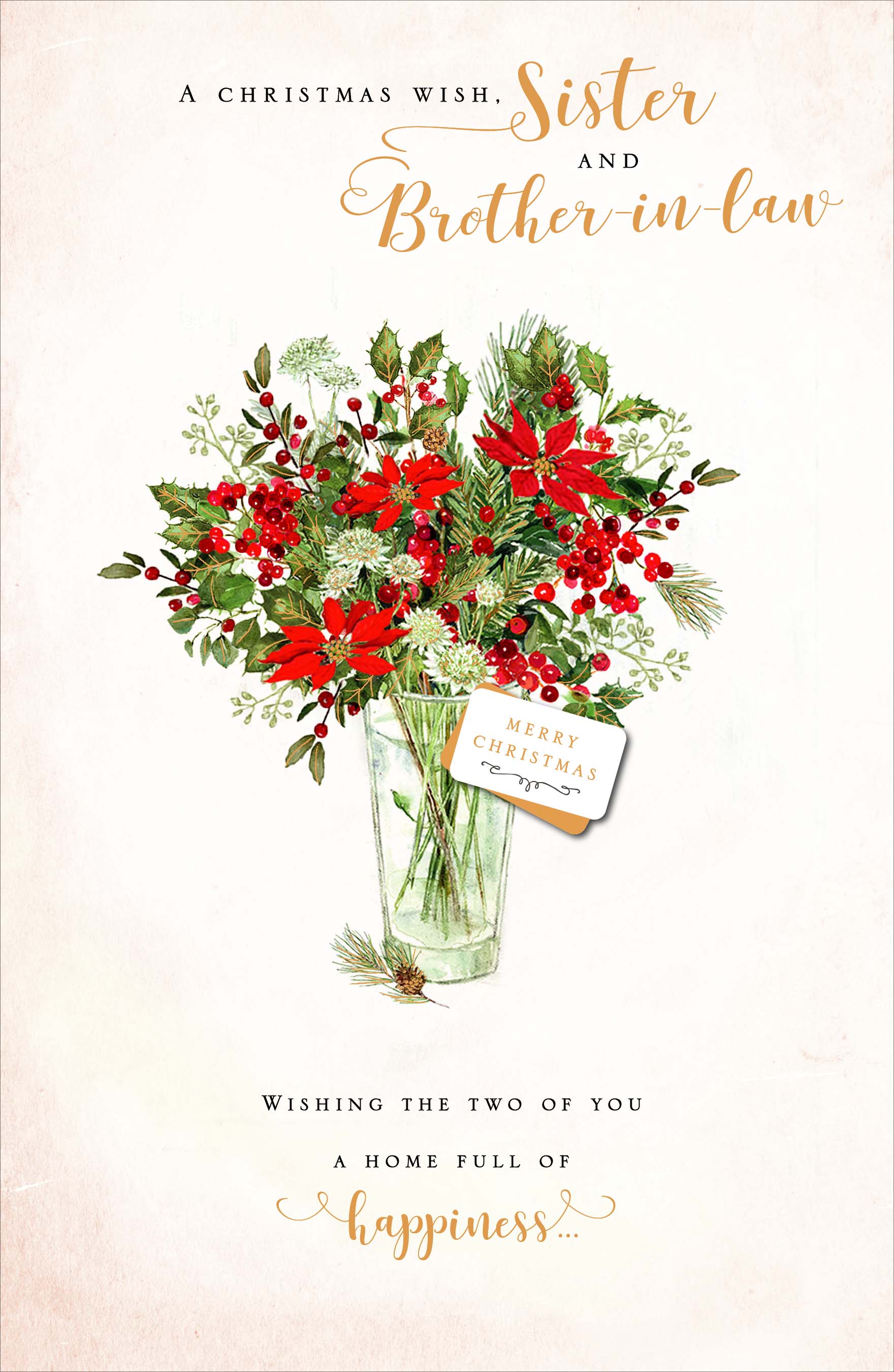 Sister &amp; Brother-In-Law Traditional Christmas Greeting Card | Cards