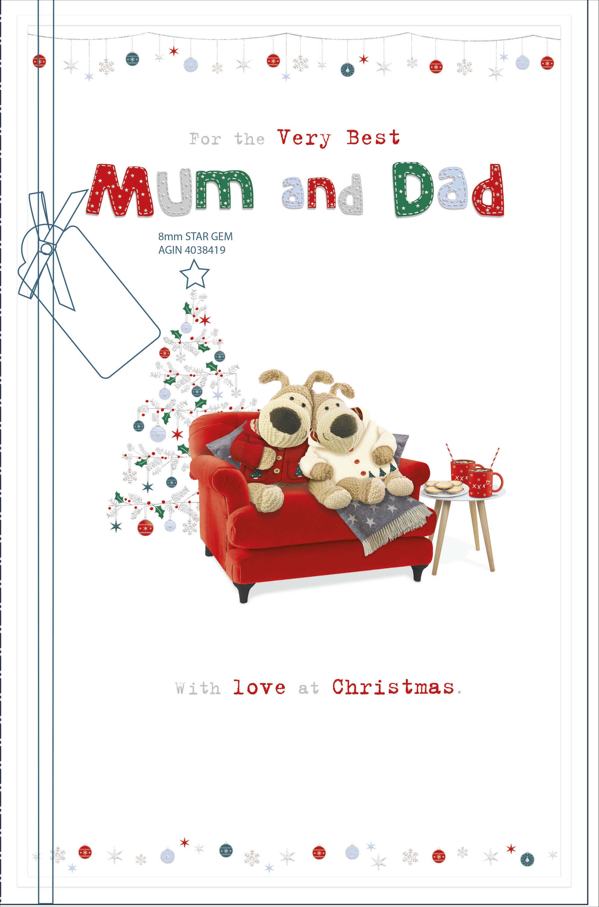 Boofle Best Mum & Dad At Christmas Greeting Card | Cards