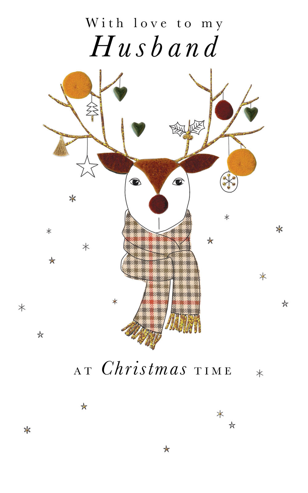 HandFinished Love To My Husband Christmas Greeting Card  Cards