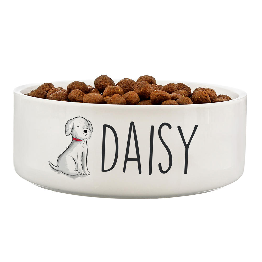 Personalised Scribble Dog 14cm Medium Pet Bowl - Personalise It! | Gifts Personalised Scribble Dog 14cm Medium Pet Bowl - Personalise It! | Gifts