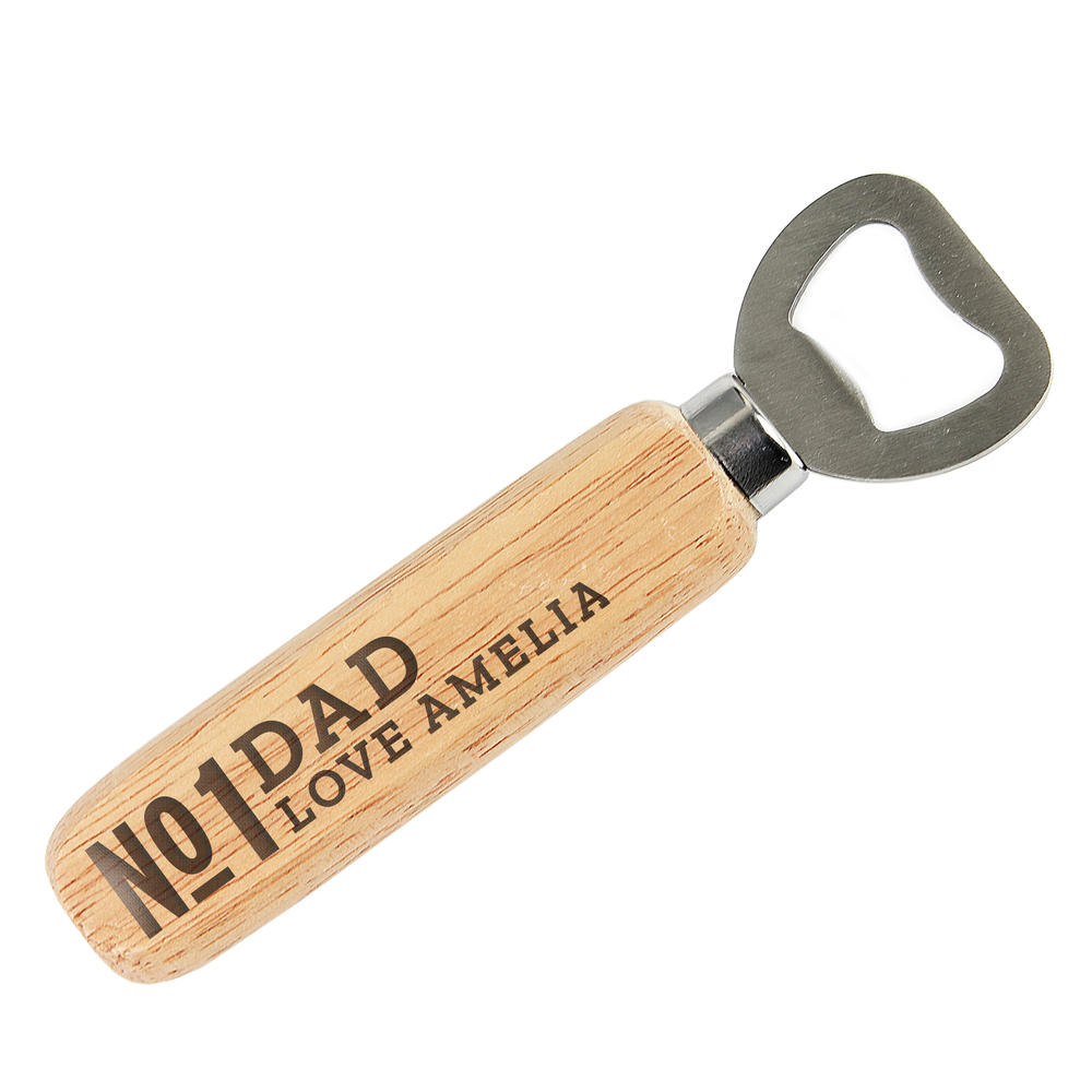 Personalised No.1 Wooden Bottle Opener Personalise It! Gifts