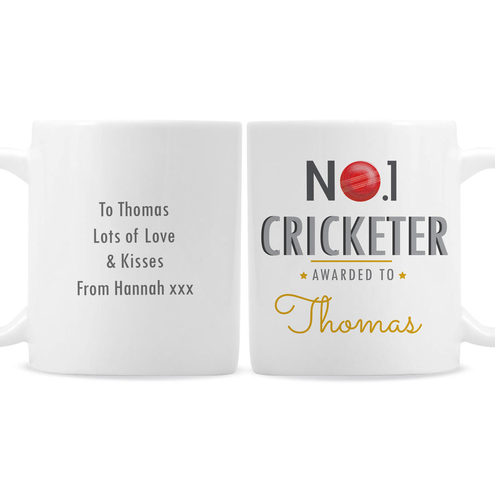 Personalised No.1 Cricketer Mug Personalise It! Gifts